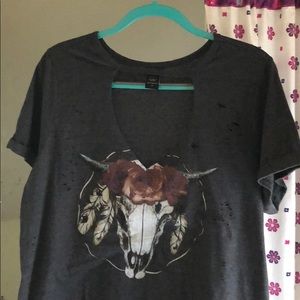 SUPER SALE torrid distressed cutout tee